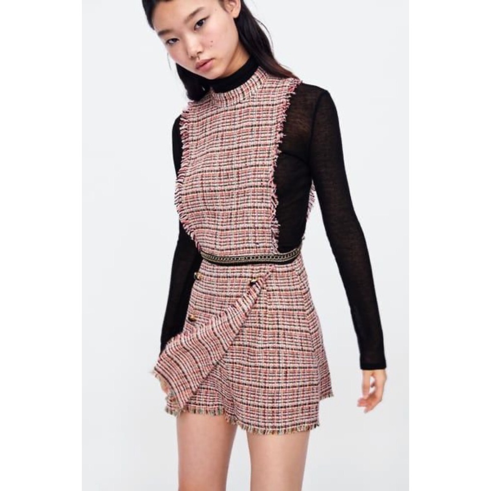 NWT Zara Tweed Jumpsuit brand new
